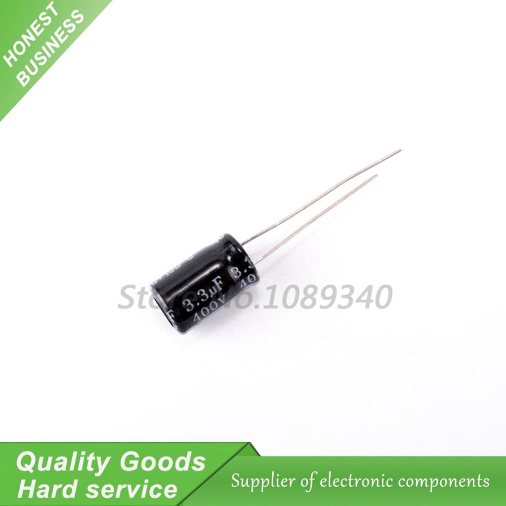 20 CÁI 400V3.3UF 8 * 12mm 3.3UF 400V 8 * 12 Tụ điện phân nhôm