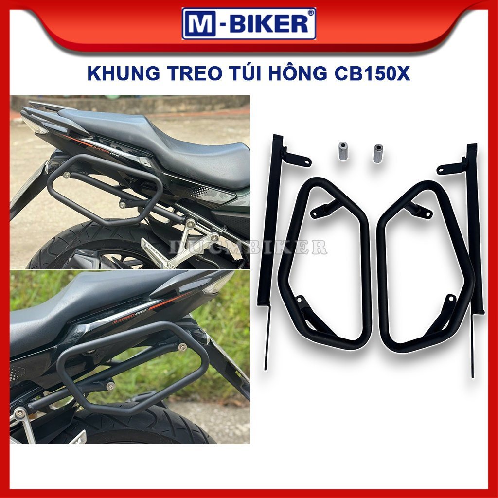 M-Biker | Khung treo túi hông CB150X, Baga hông CB150X, Khung túi hông CB150X không cần baga sau