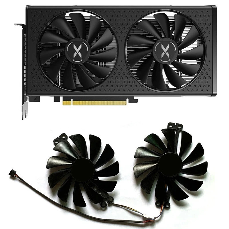 Quạt card màn hình chơi game XFX Radeon RX 6600 XT 95mm FY010010Quạt card đồ họa M12LPA FDC10U12S9-C