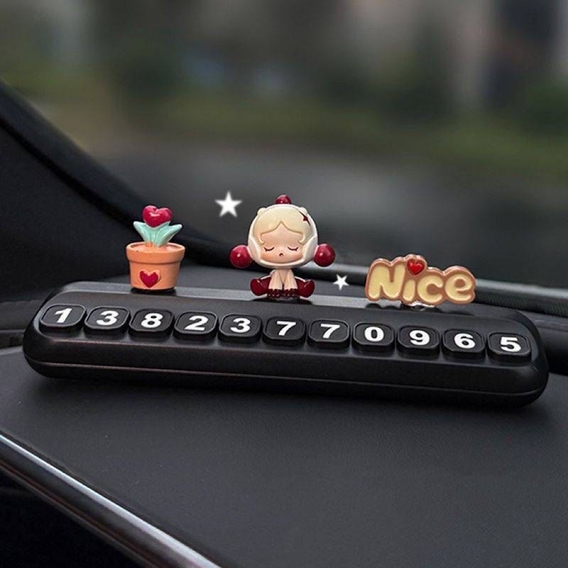 License Plate Car Temporary Car Moving Number Plate Car Moving Phone Bubble SP Female High Sense tAD
