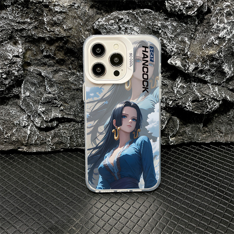 Ốp lưng iPhone bạc màu Boa Hancock One Piece nữ hoàng hải tặc cho iPhone 11 12 13 14 15 16 17 Pro Max chống rơi cao cấp | BigBuy360 - bigbuy360.vn