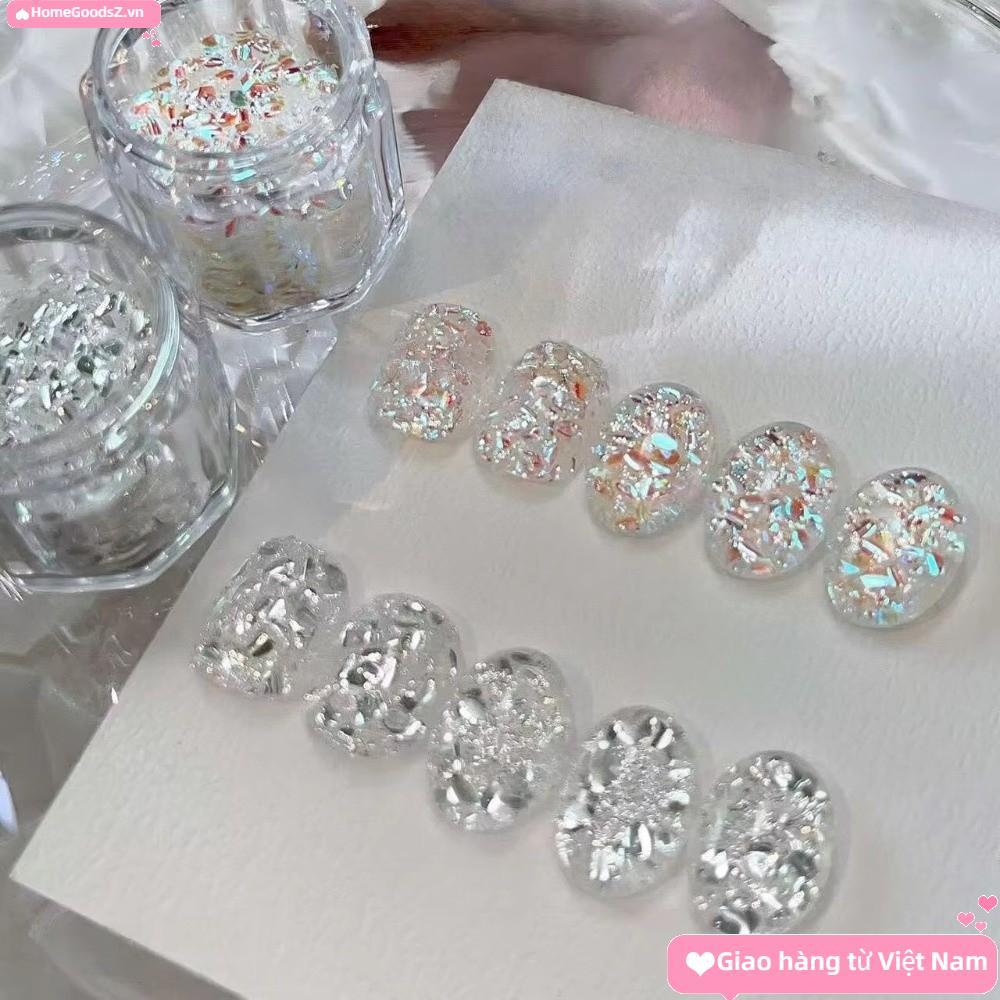 [Giao hàng từ Việt Nam] HOMEGOODSZ Flash Nail Art, Blinking Sequins Nail Art Sequins, Glitter Nail A