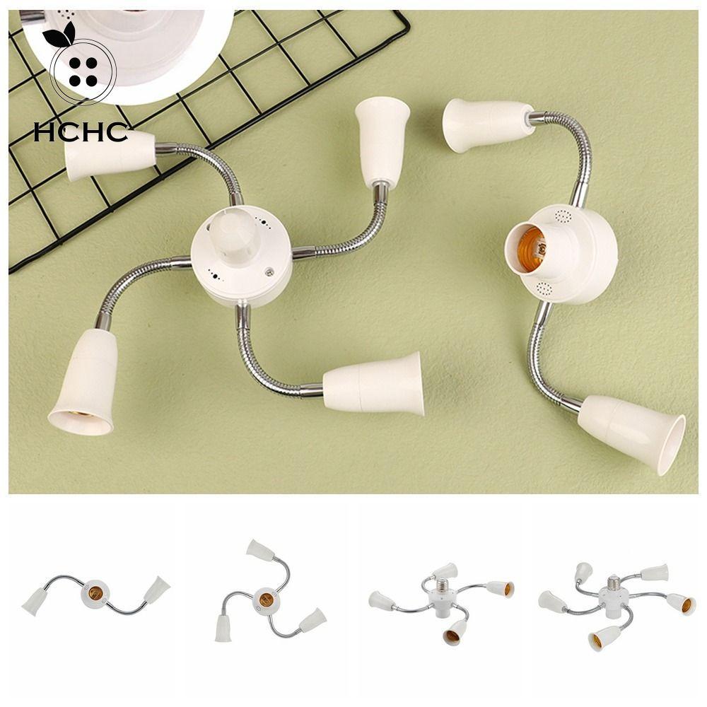 Bộ chuyển đổi giá đỡ đèn HCHC E27, có ống nối dài E27 sang E27 E27 Bộ chia ổ cắm đèn, màu trắng có t
