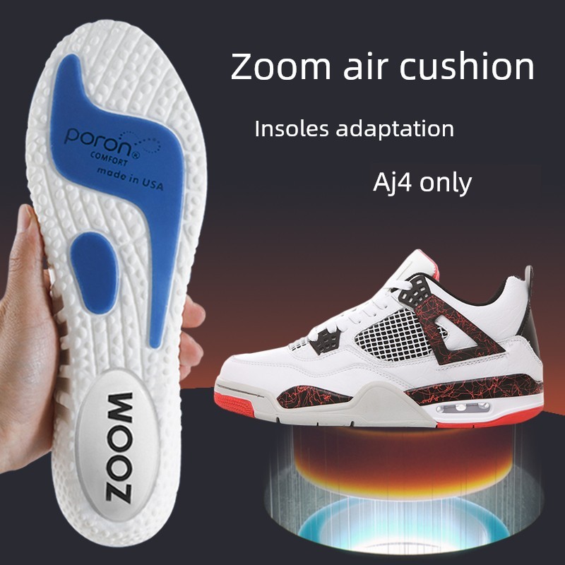Thích hợp cho Nike|Jordan AJ4 Đế Lót Thể Thao Hấp Thụ Sốc ZOOM Đệm Không Khí Nam Chống Trơn Trượt Ch