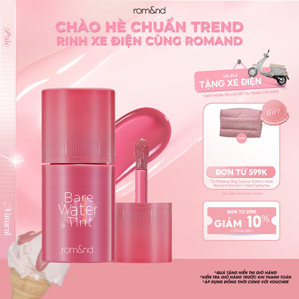 [Romand] Son nước lì tự nhiên Romand Bare Water Tint