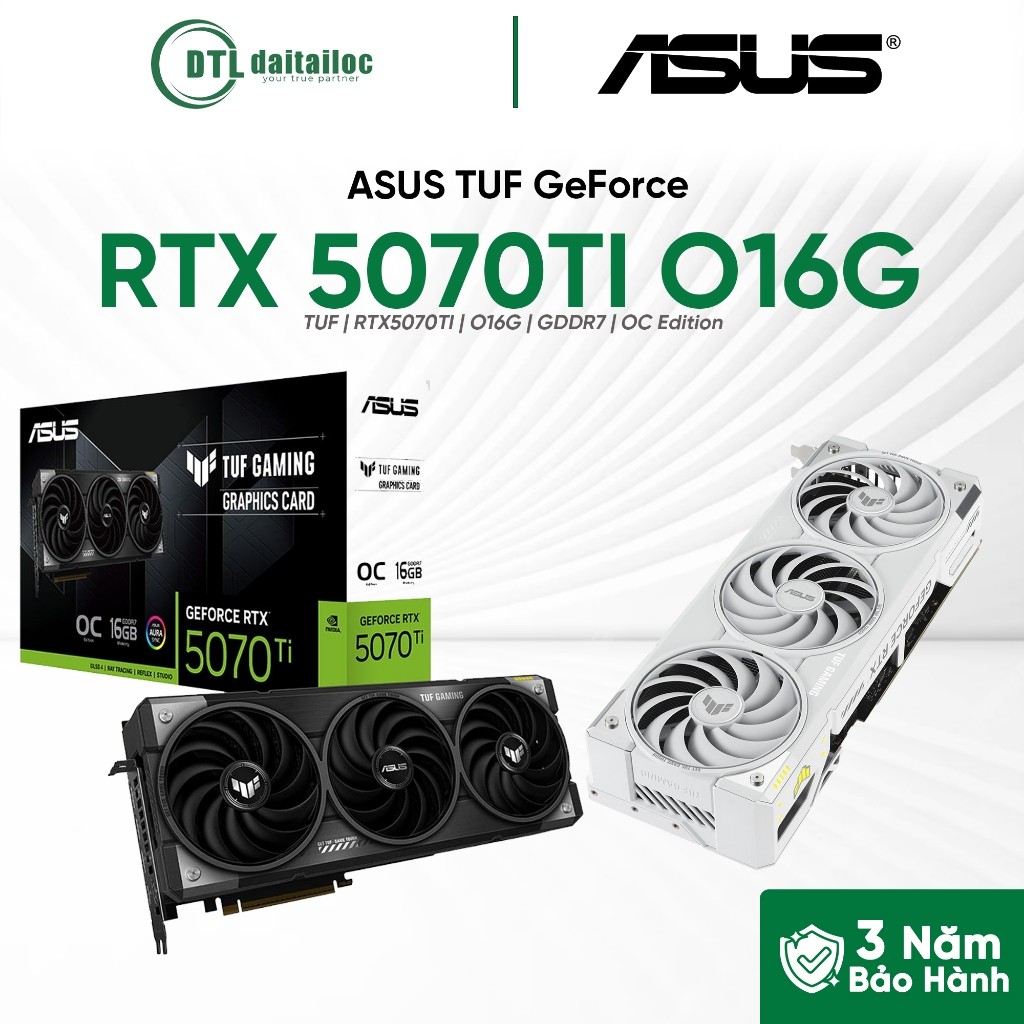 Card màn hình VGA ASUS TUF / PRIME Gaming GeForce RTX 5070Ti 16GB GDDR7 OC Edition | Chính Hãng | Bả
