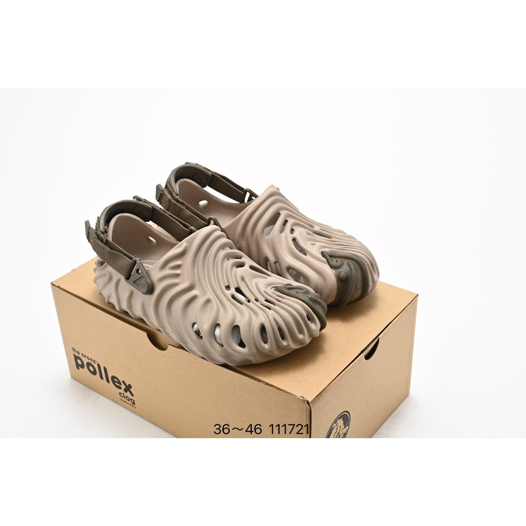 Dép Salehe Bembury x Crocs Peach Blossom "Vân tay" Thời trang đi biển mùa hè