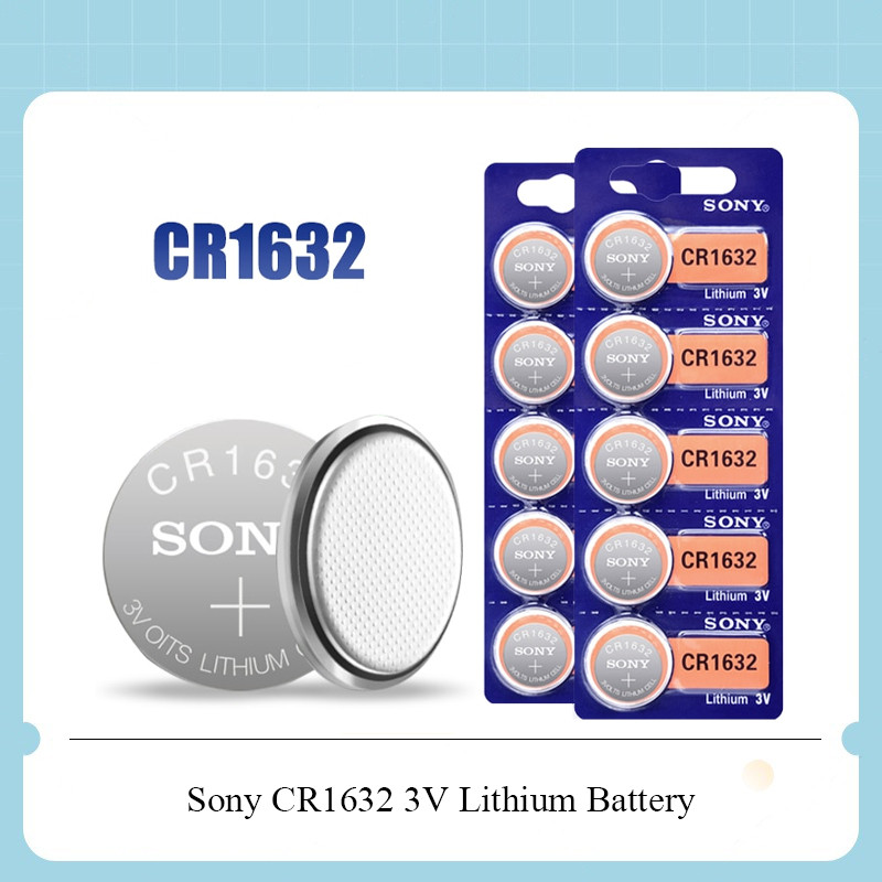 Sony CR1632 CR 1632 3V Pin Lithium LM1632 BR1632 ECR1632Button Cell Cho Đồng Hồ Chìa Khóa Ô Tô Điều 