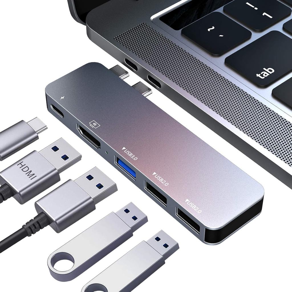 Bộ chuyển đổi USB C RayCue cho MacBook Pro / Air, Bộ chuyển đổi MacBook HDMI, MacBook Air M1 USB Mul