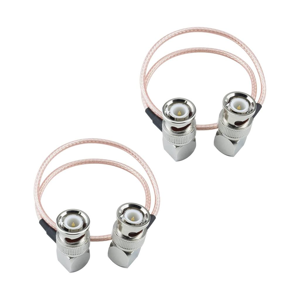 BNC Nam Góc Phải Đến 90 Độ BNC Nam 12 Inch BNC Khuỷu Tay Cáp RG316 Cáp Đồng Trục BNC Kết Nối Góc Phả
