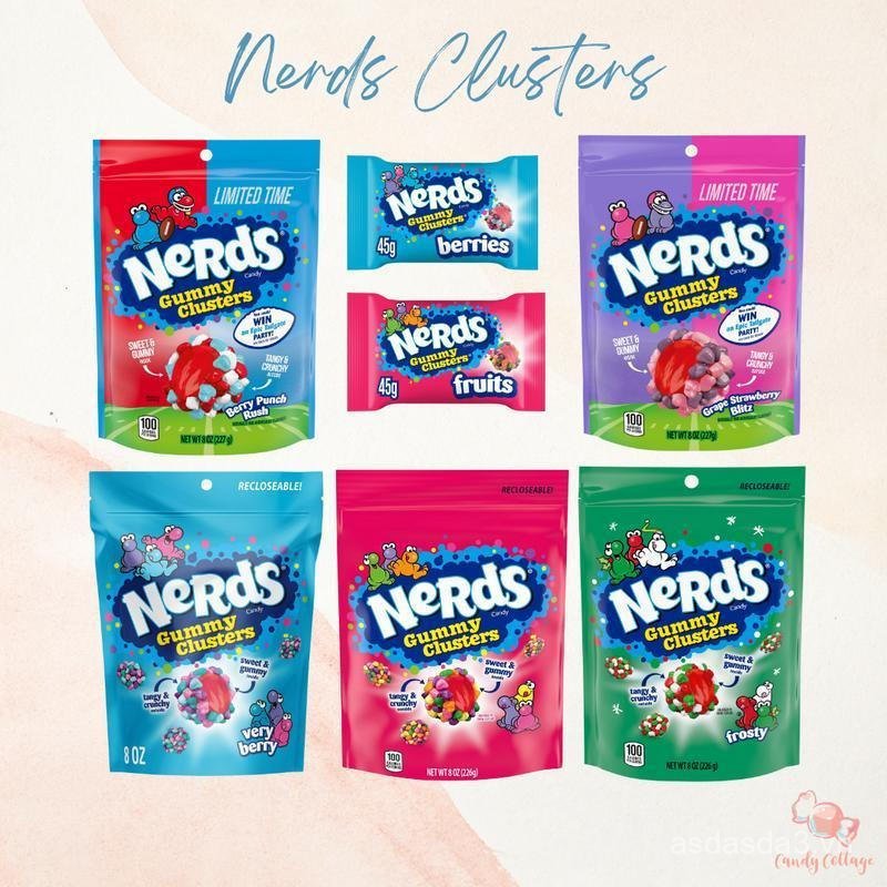 Cụm Candy Cottage x Nerds - Very Berry, Dâu nho, Berry Punch Rush, Phiên bản Giáng sinh