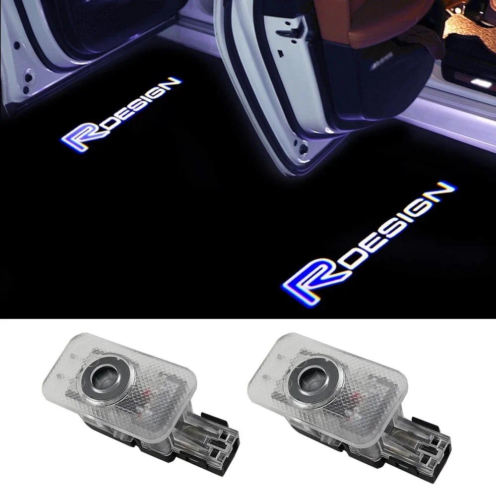2 Chiếc RDESIGN Ma Bóng Đèn LED Lịch Sự Đèn Chân Cho VOLVO XC90 V90 XC60 S90 V40 S60 V60 V60 XC40 VO