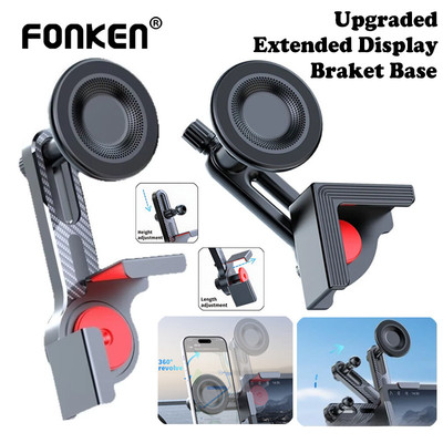 Fonken Xe Màn Hình Trung Tâm Từ Tính Giá Đỡ Điện Thoại Ô Tô Chống Lắc An Toàn Cầm Màn Hình Ô Tô Gắn Góc Giá Đỡ 360° Giá đỡ ô tô xoay được