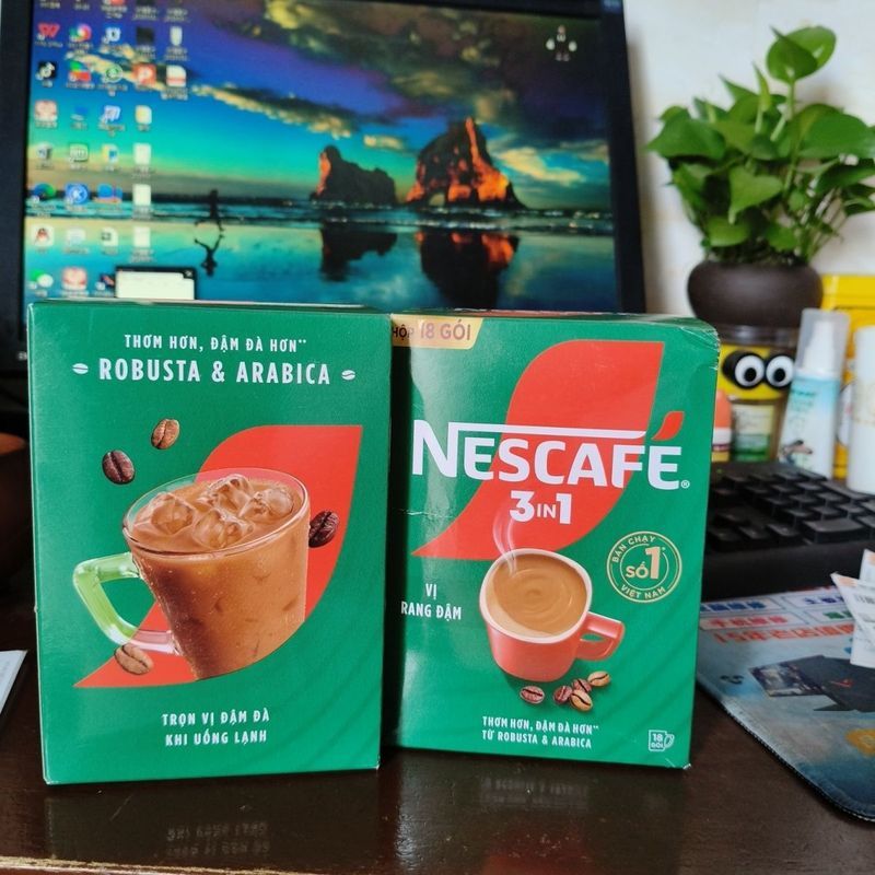 Cà phê hòa tan 3 trong 1 NESCAFE Nestle chính hãng nhập khẩu Việt Nam 288g18 * 16g Miễn phí vận chuy