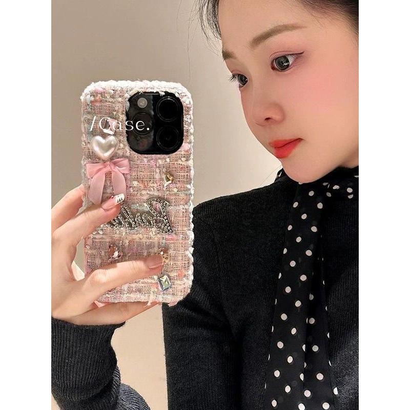 ốp lưng iphone có dây đeo ốp lưng iphone 12 thường Xiaoxiangfeng Bowknot Apple 15 Ốp Điện Thoại Sang
