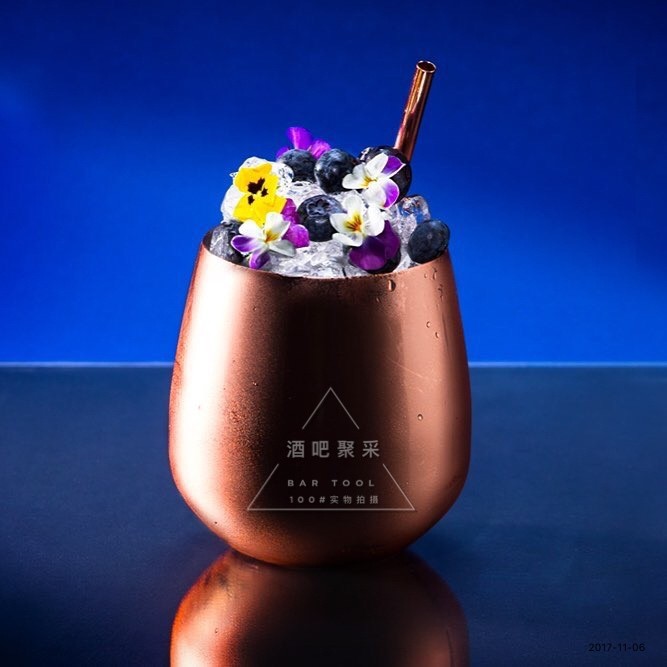 Thanh Tập Hợp Kim Loại Thủy Tinh Series Bạc Hà Julip Glass Moscow Mule Glass Cocktail Glass Kính Ino