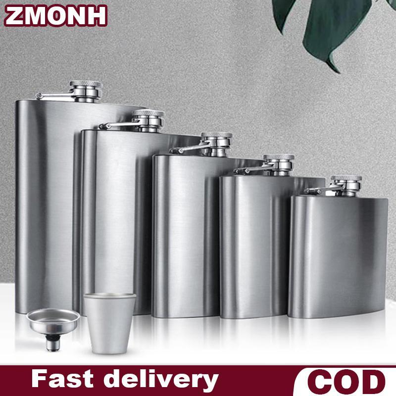 Zmo 1 4 5 6 7 8oz xách tay mini thép không gỉ rượu Hip Flask cho Chai du lịch Whisky chai Mug Flask