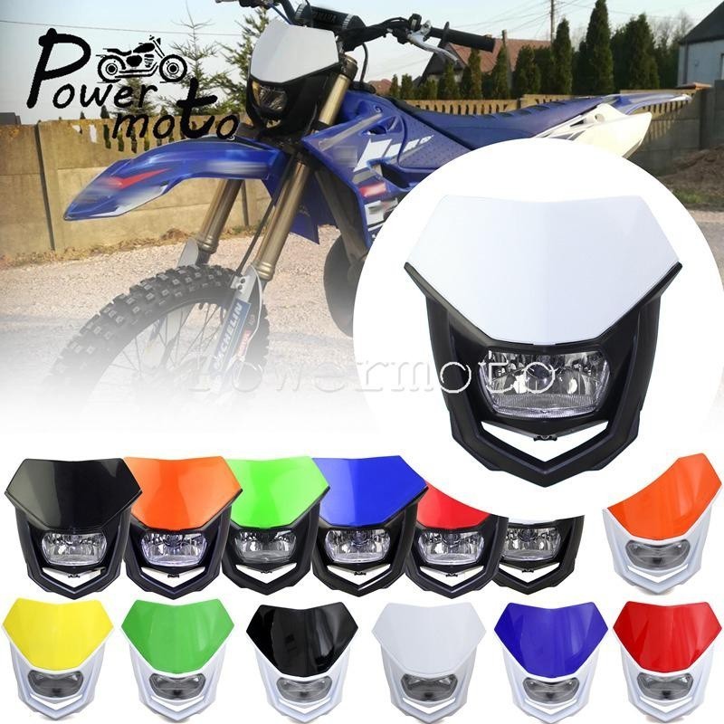 Dual Sport Motocross Enduro MX Đèn Pha Đa Năng Chạy Mặt Trước Đèn Cho Yamaha WR250 YZF WR 450 Honda 