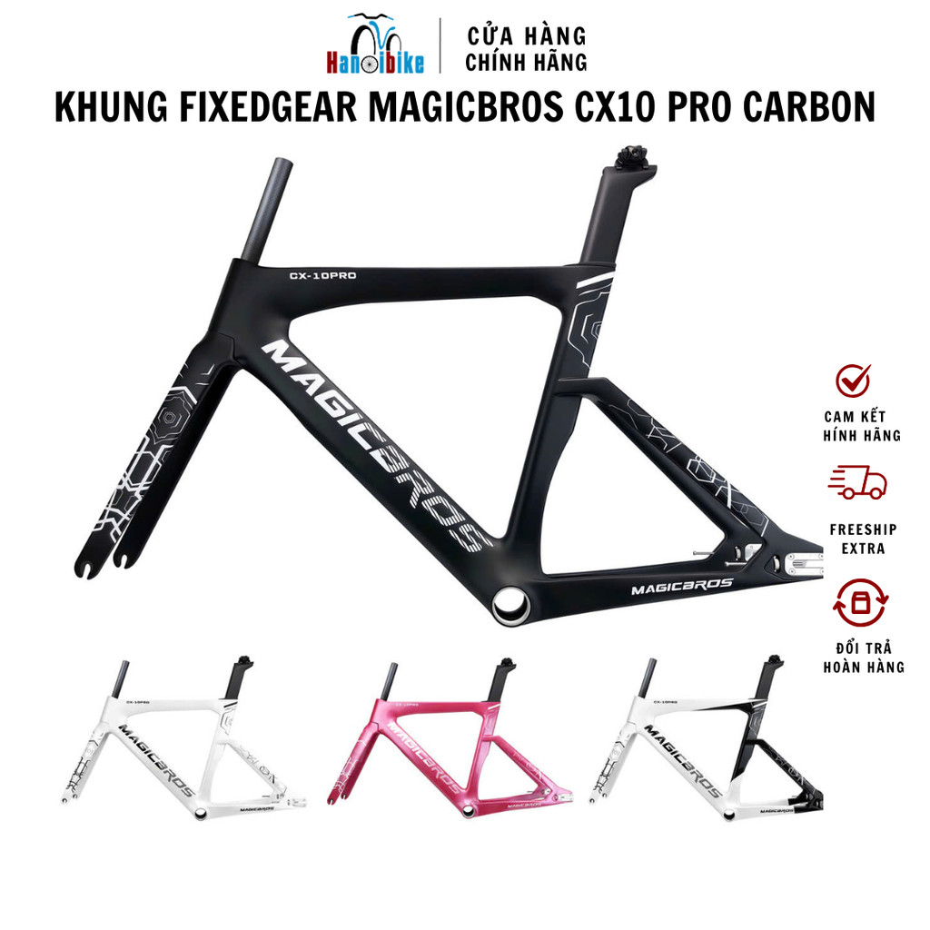Khung xe đạp Fixed gear Magicbros CX10 PRO carbon