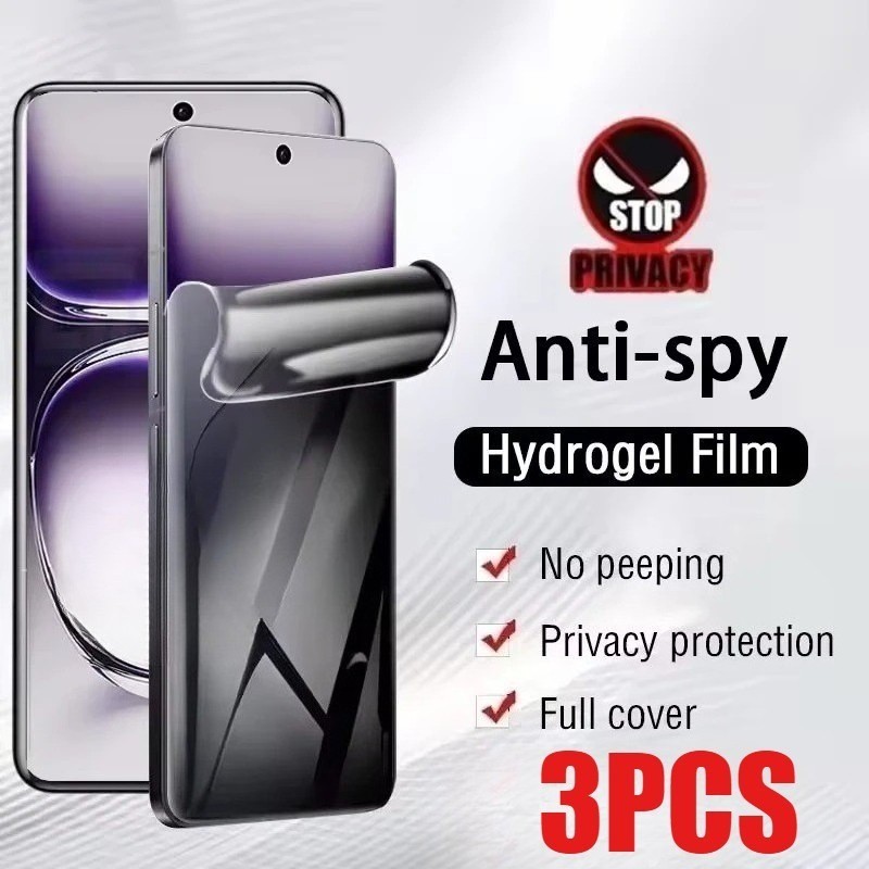 3 Phim Hydrogel Mềm Chống Gián Điệp Riêng Tư Cho Tecno Pop Pouvoir 3 5 5X 6 7 8 9 LTE Plus Pro 4G 5G