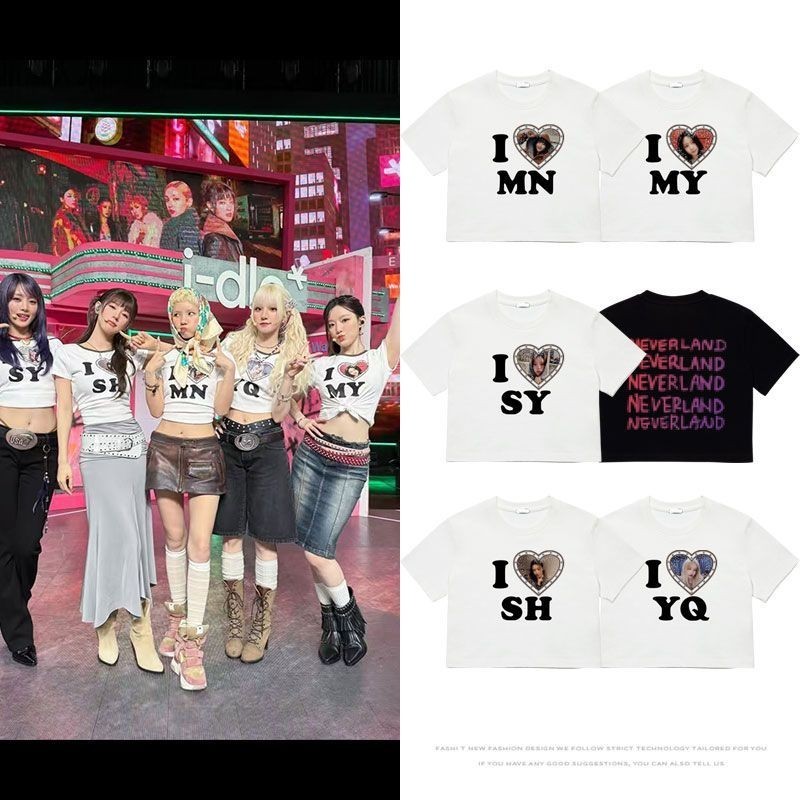 GIDLE Album We are idle Quần áo Hàng hóa Zhao Meiyeon Song Yuqi Ye Shuhua Áo thun ngắn tay 5.6 PDDY