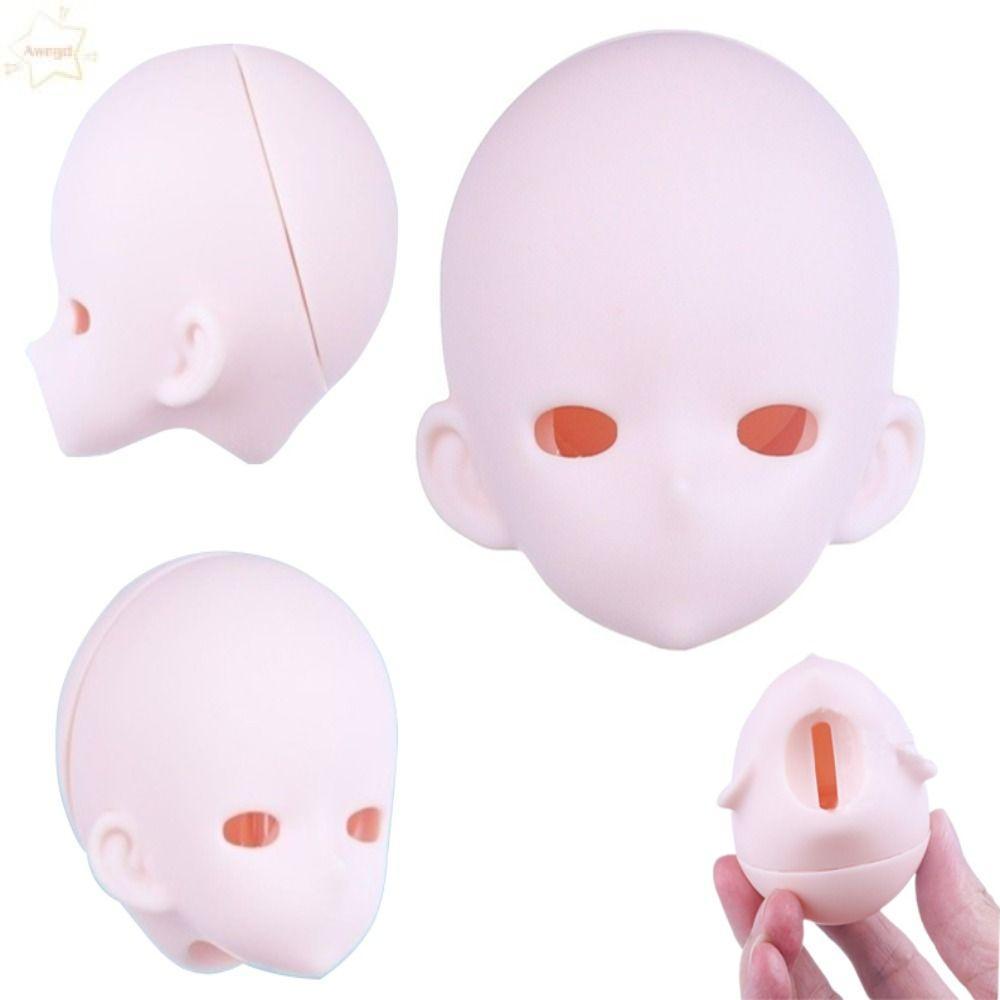 AWNGD Bjd Baby Head, PVC Openable 1 / 4 BJD Anime Headsculpt, Bjd Phụ Kiện Da Trắng Anime-Style Bjd 
