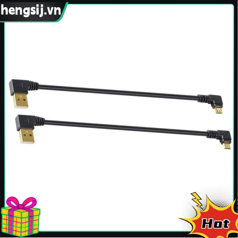 Mạ Vàng 15CM Ngắn 90 Độ USB 2.0 1m Ngắn 90 Độ USB 2.0 Sang Micro USB Nam Cáp Mạ