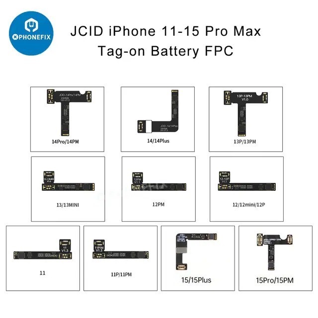 Cáp pin box JC 11 đến 15PM / Cáp fix % pin,reset lần sạc JC