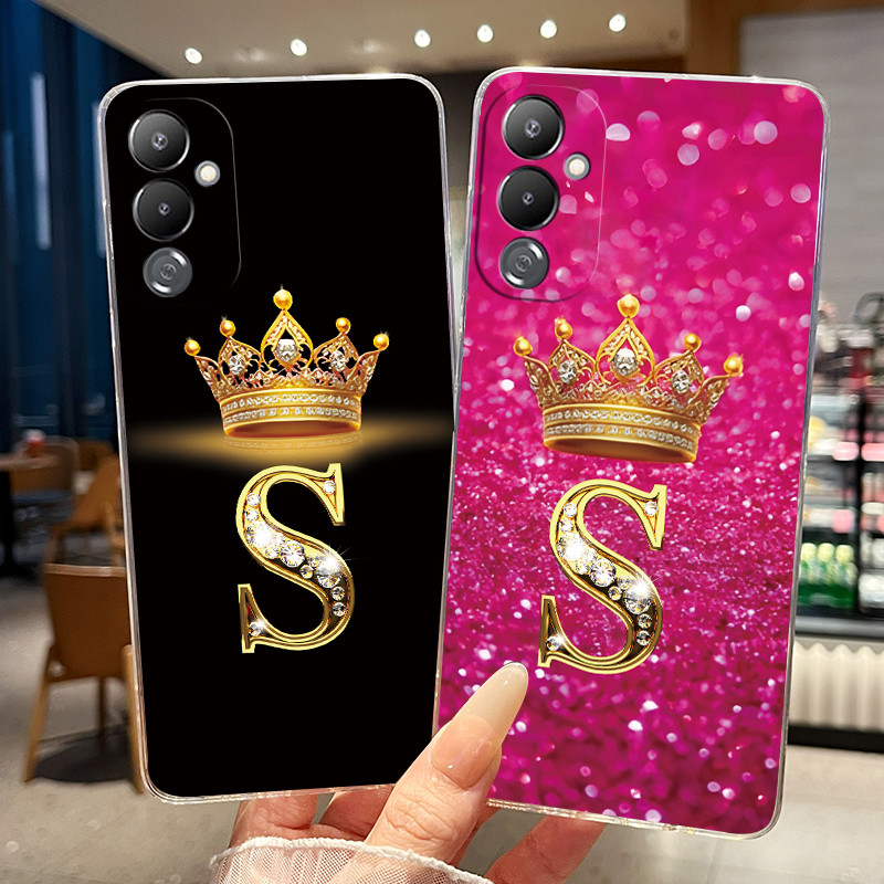 Ốp điện thoại Cho Tecno Pova 4 LG7n 4 Pro LG8n Ốp điện thoại Thời Trang Vương Miện Ban Đầu Chữ Trong