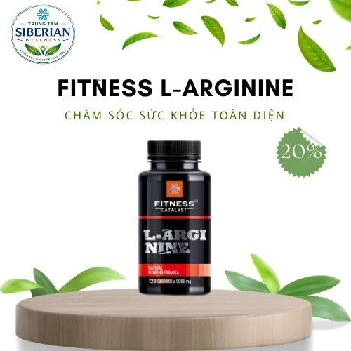 L arginine thực phẩm bảo vệ sức khỏe Fitness Catalyst. L-Arginine - 120 viên/lọ