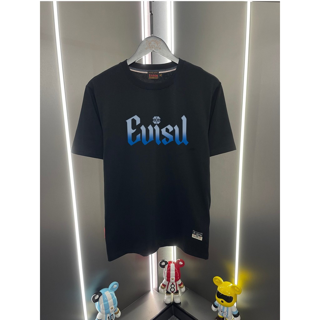 EVISU / God of Fortune 2026 Áo thun ngắn tay cổ tròn phong cách cặp đôi Phong cách nam Trang web chí