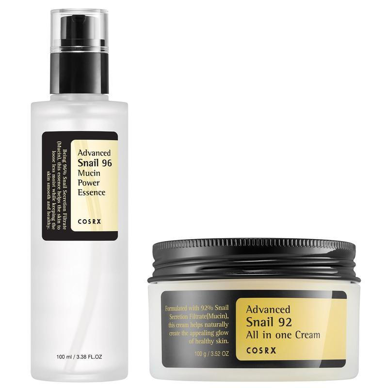 COSRX Snail Velcro Double Effect Set-Prmium Snail 96 Essence 100ml & Snail 92 Kem sửa chữa đa năng 1
