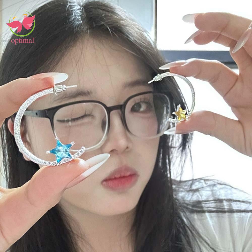 optimal limit OPTIMAL GIỚI HẠN 1 đôi Bông tai hình ngôi sao C, Vòng mở không chứa niken không gây dị