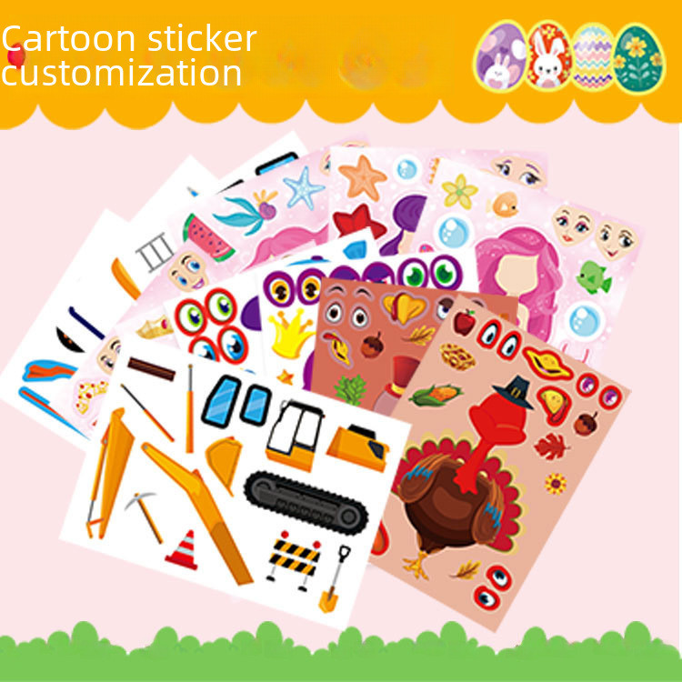 Phim hoạt hình trẻ em DIY Sticker Game Party Gift Sticker Make Your Own Sticker