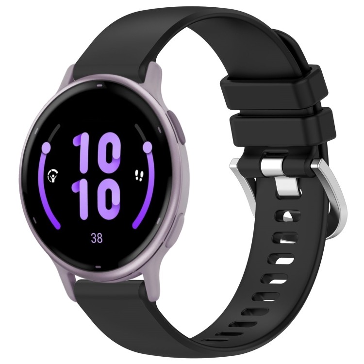 Để giao hàng Dây đeo đồng hồ silicon khóa bạc bóng lỏng cho Garmin Vivoactive 5 / Garmin Active5 / G