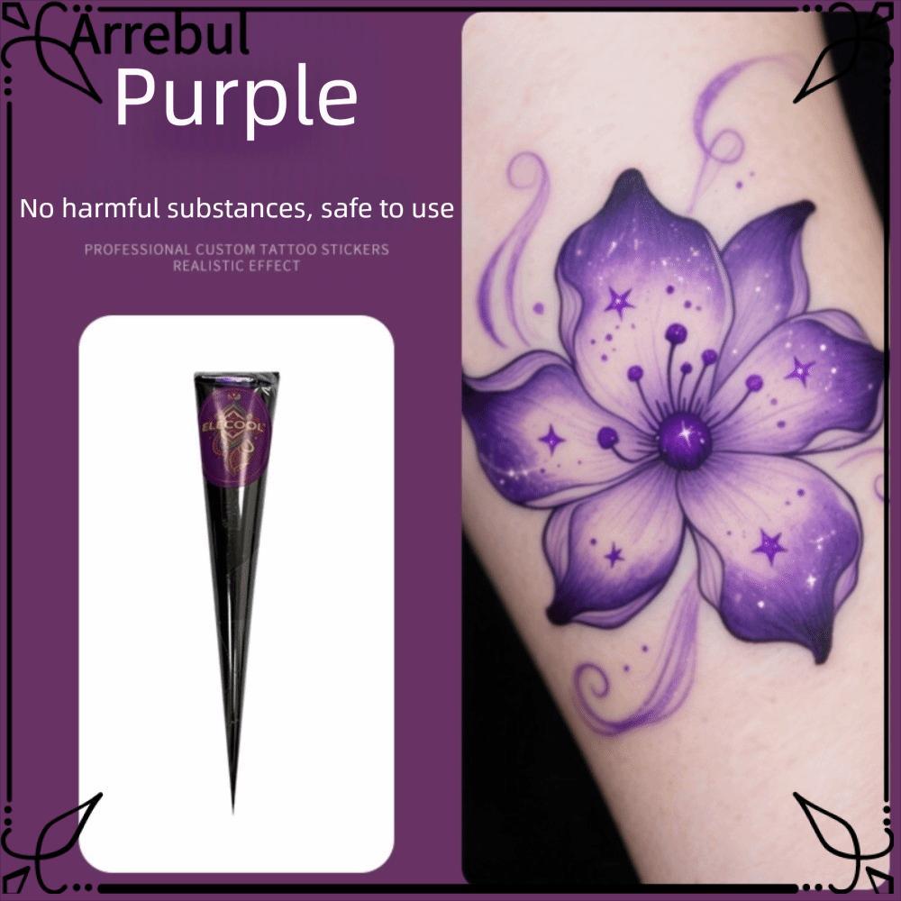 ARREBUL Henna Tattoo Cream, Black Brown Semi-permanent Henna Paste Cone, Henna Tattoo Cream Dễ sử dụ