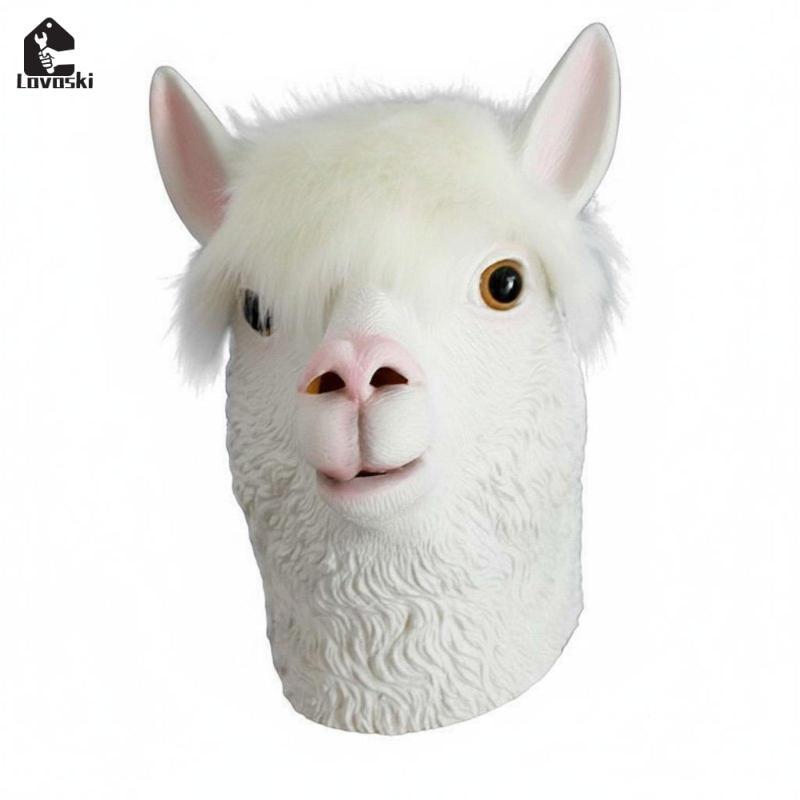 Alpaca Head Covering Dễ thương Alpaca Head Covering Funny Party Prop cho Masquerade, Bar
