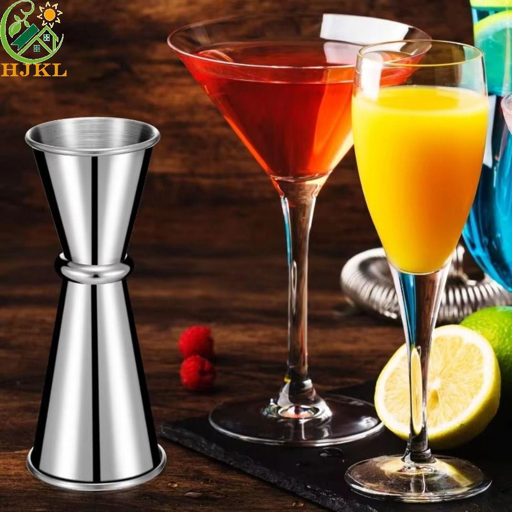 HJKL Drink Spirit Measure Jigger, Jigger Cocktail hai mặt hai mặt phong cách Nhật Bản, Bình rót có c