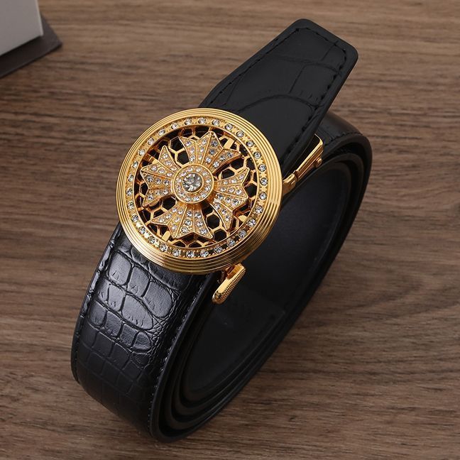 Thắt lưng da cá sấu Pattern phong cách mới tự động khóa - Phù hợp cho quần nam thời trang