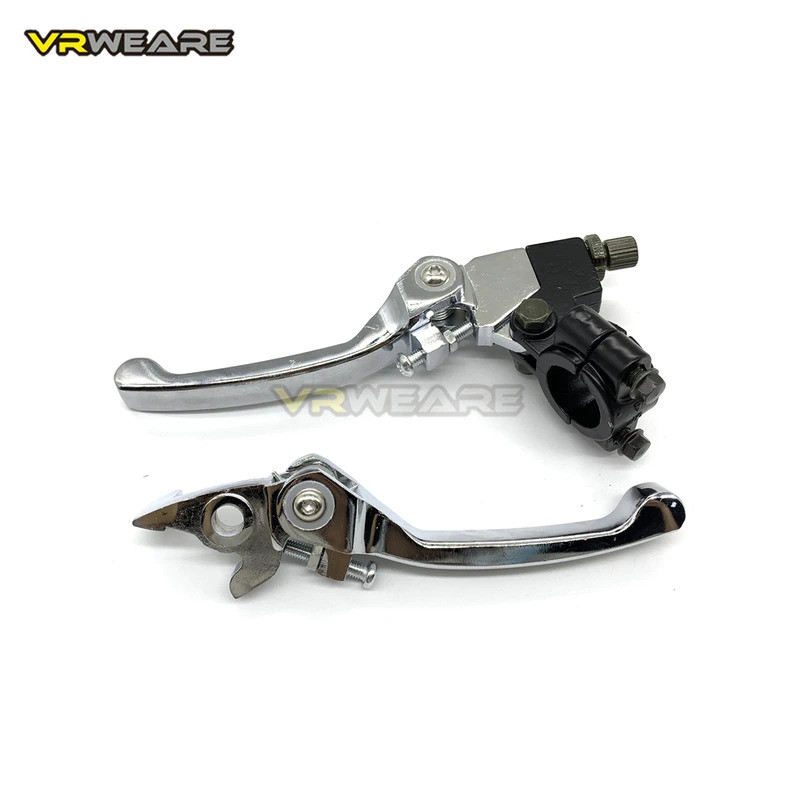 Gấp Phanh Ly Hợp Đòn Bẩy Bộ Xe Máy Hố Bụi Bẩn Xe Đạp ATV Quad 50cc 110cc 125cc 140cc 160cc 200cc Đen