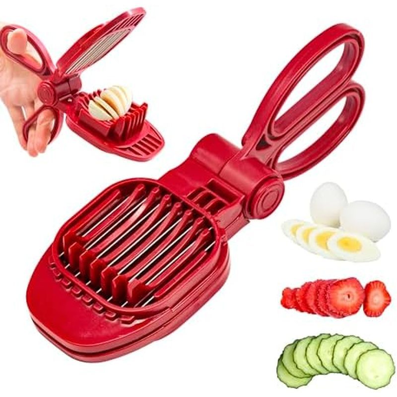 Fruit Slicer, Strawberry, Banana, Kiwi Cutter, Egg Slicer for Hard Boiled Eggs, for Fruit Sausages, 