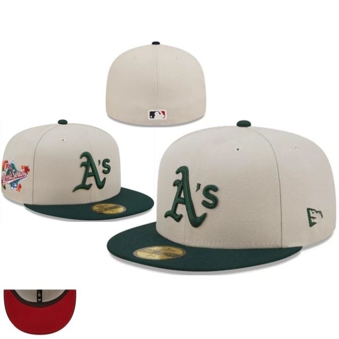 Mũ Thể Thao Cotton Unisex Boston Red Sox, Oakland Athletics, LA NY - Thêu Hoàn Chỉnh