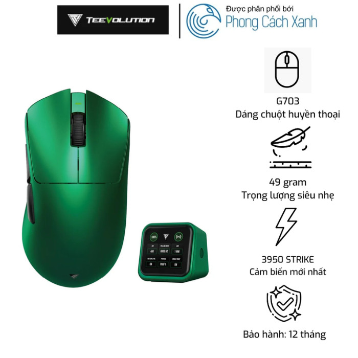 Teevolution Terra Pro – Emerald Green – Chuột công thái học