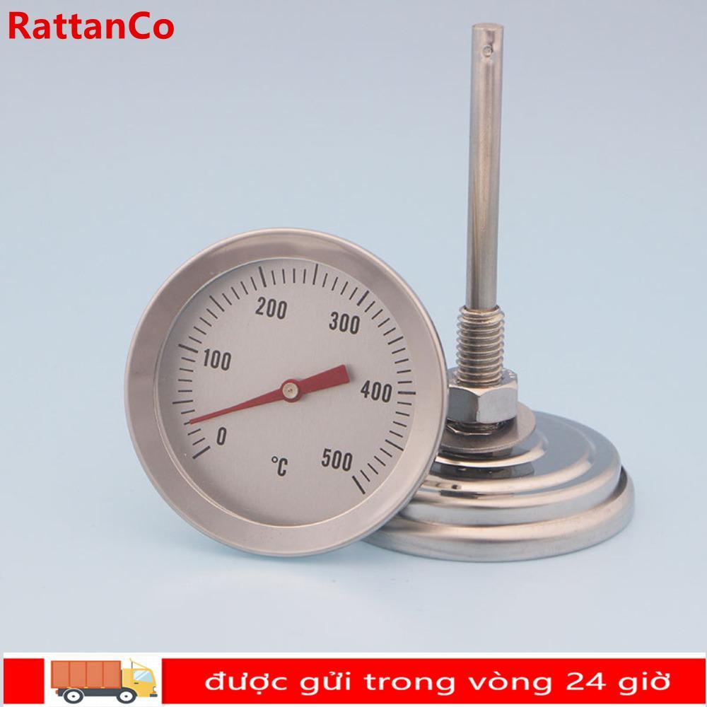 Dụng cụ giữ nhiệt BBQ RATTANCO 0-500°C Đồng hồ đo nhiệt độ