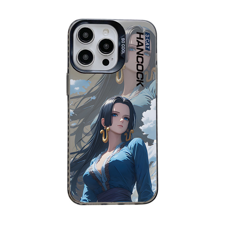 Ốp lưng iPhone bạc màu Boa Hancock One Piece nữ hoàng hải tặc cho iPhone 11 12 13 14 15 16 17 Pro Max chống rơi cao cấp | BigBuy360 - bigbuy360.vn