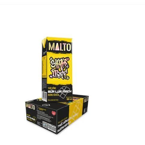 Sữa lúa mạch MALTO Shake It Off hương sôcôla thùng 48 hộp x 180ml