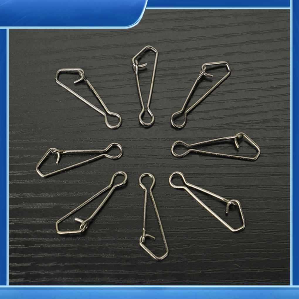 100 Cái / bộ Móc Không Gỉ Câu Cá Xoay Snap Pin Dụ Kết Nối Câu Cá Xoay Snap Pin Cá Móc Câu Cá Biển Câ