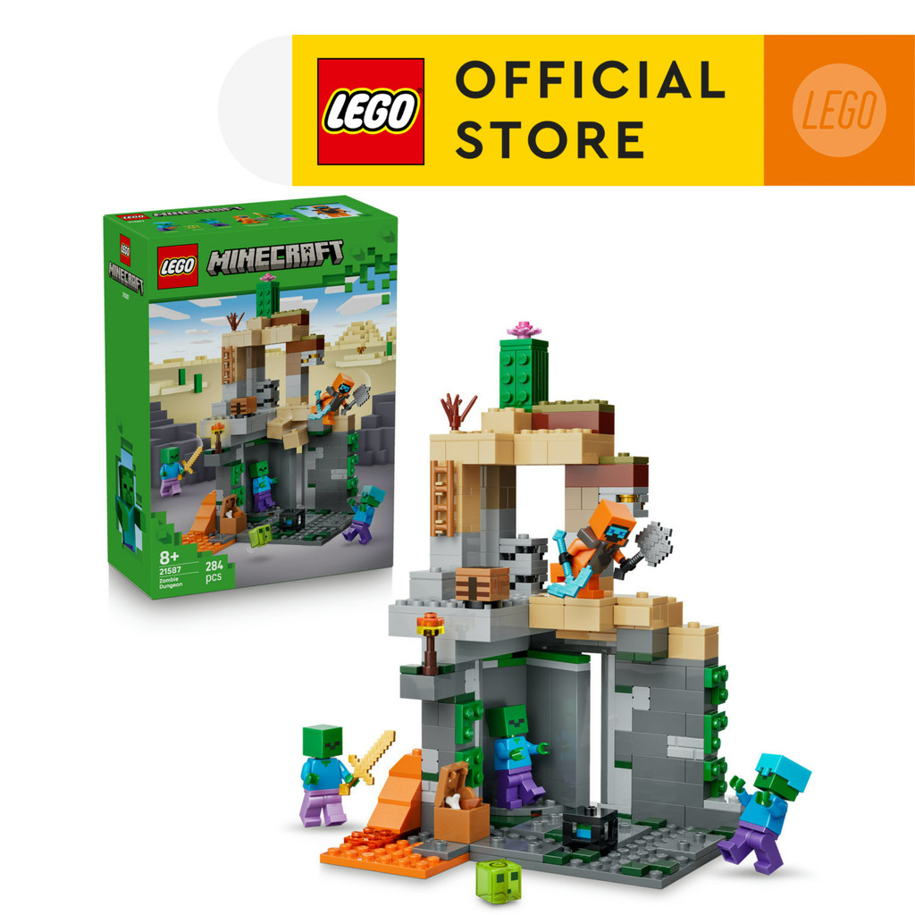 LEGO MINECRAFT 21587 Đồ Chơi Lắp Ráp Ngục Zombie (284 chi tiết)