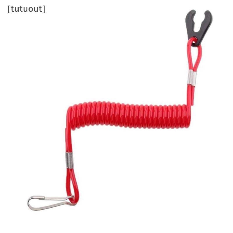 [tutuout] Marine Outboard Engine Boat Motor Kill Stop Switch cho Jet Ski 2-425hp Key Rope Reminder R