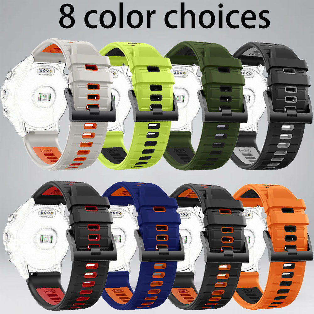 Dây đeo silicon 24mm cho đồng hồ Zeblaze Ares 3, Vibe 3 GPS, 3S HD, 6,3 Pro, Neo 2 đồng hồ; dây đeo 